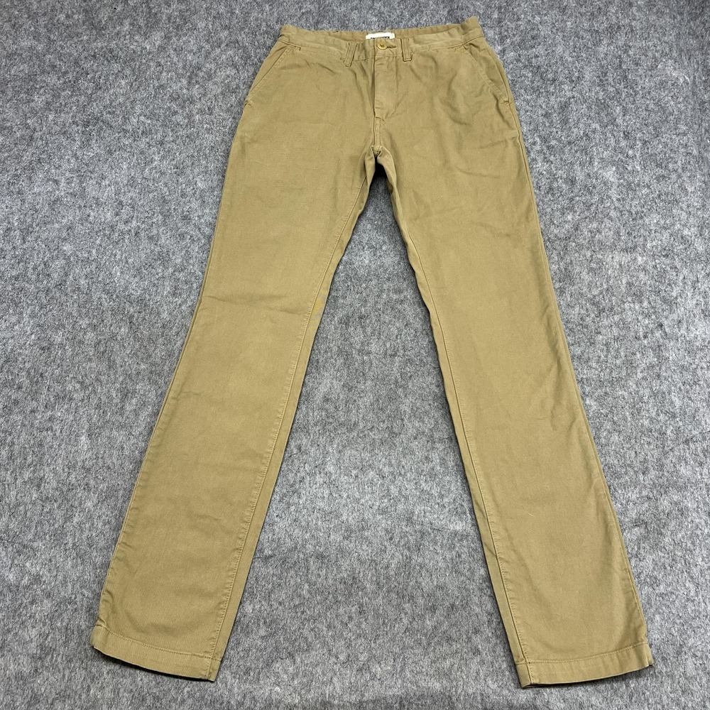Taylor Stitch Foundation Pants Mens 28x32 Beige Slim Chino Organic Cotton Casual